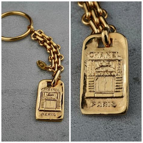 vintage chanel keychain|authentic chanel keychain.